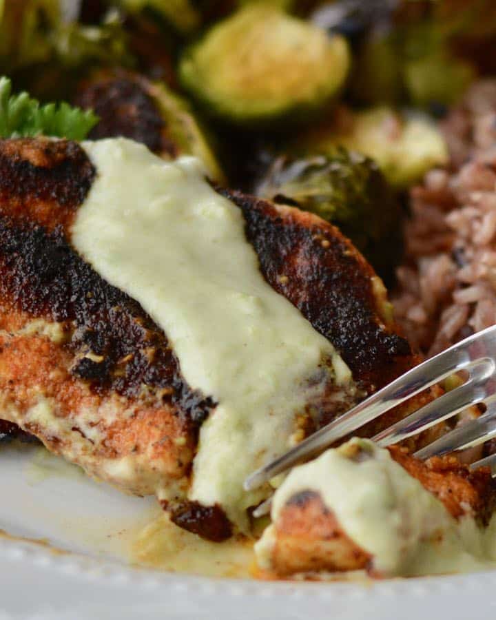 Blackened Chicken with Avocado Crema | The Oven Light