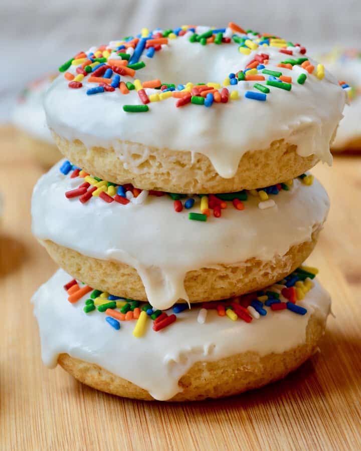 Vegan Vanilla Baked Donuts | Crazy Simple Frosting | The Oven Light
