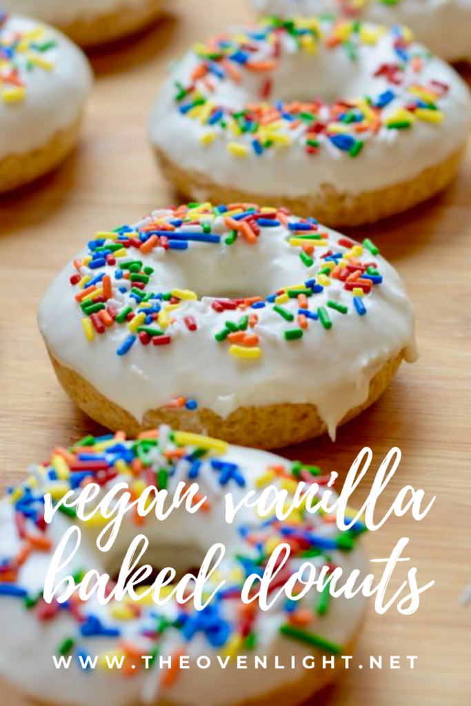 Vegan Vanilla Baked Donuts | Crazy Simple Frosting | The Oven Light