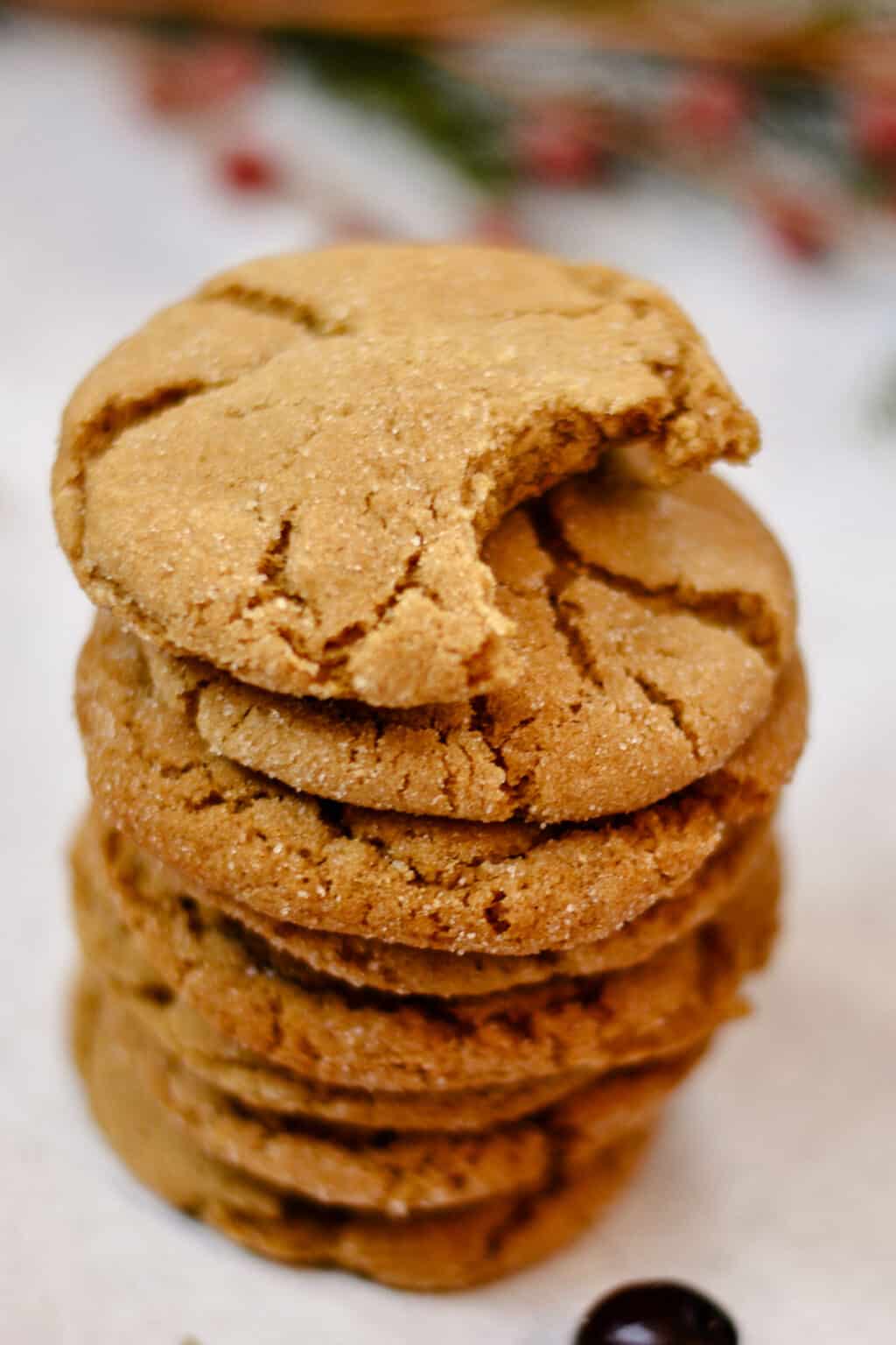 Soft Ginger Molasses Cookies | Gluten Free & Dairy Free