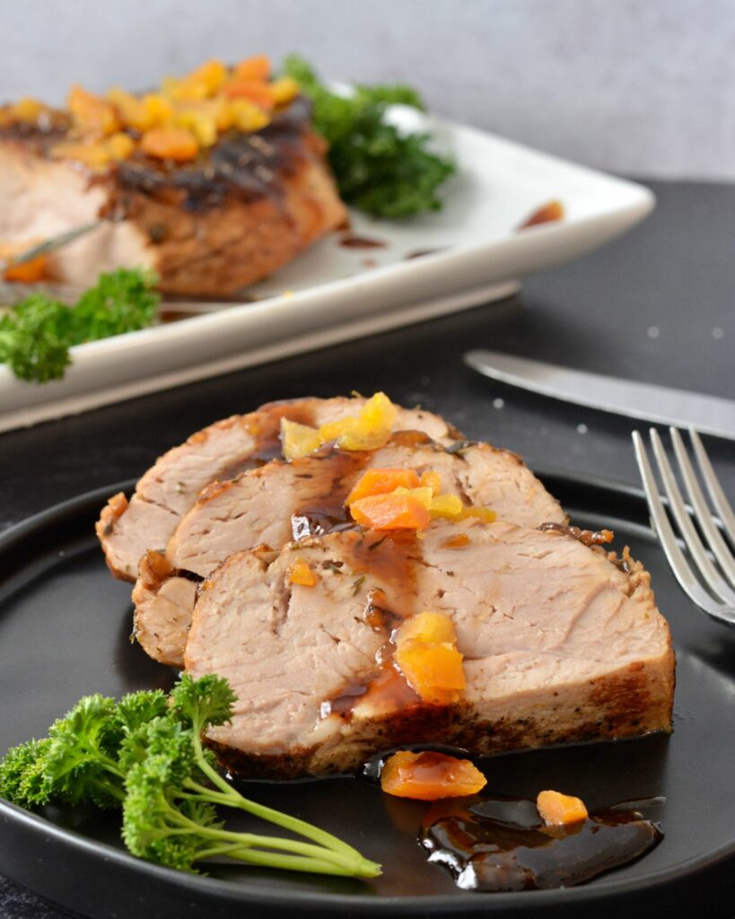 Pork Loin with Apricot Balsamic Sauce | Quick and Tender | The Oven Light