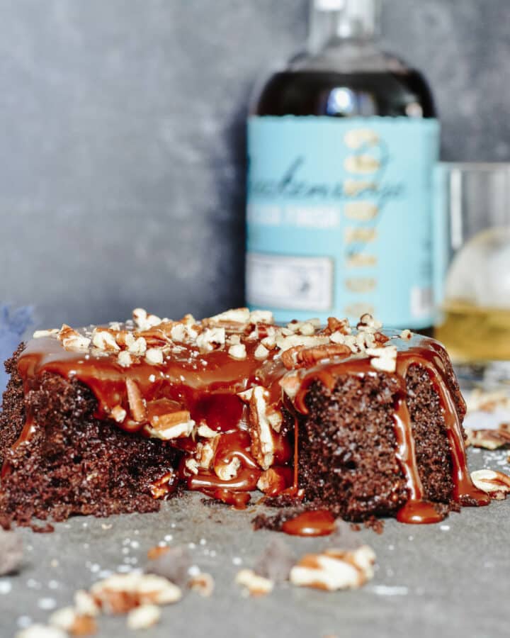 Chocolate Salted Caramel Cake with Bourbon | The Oven Light