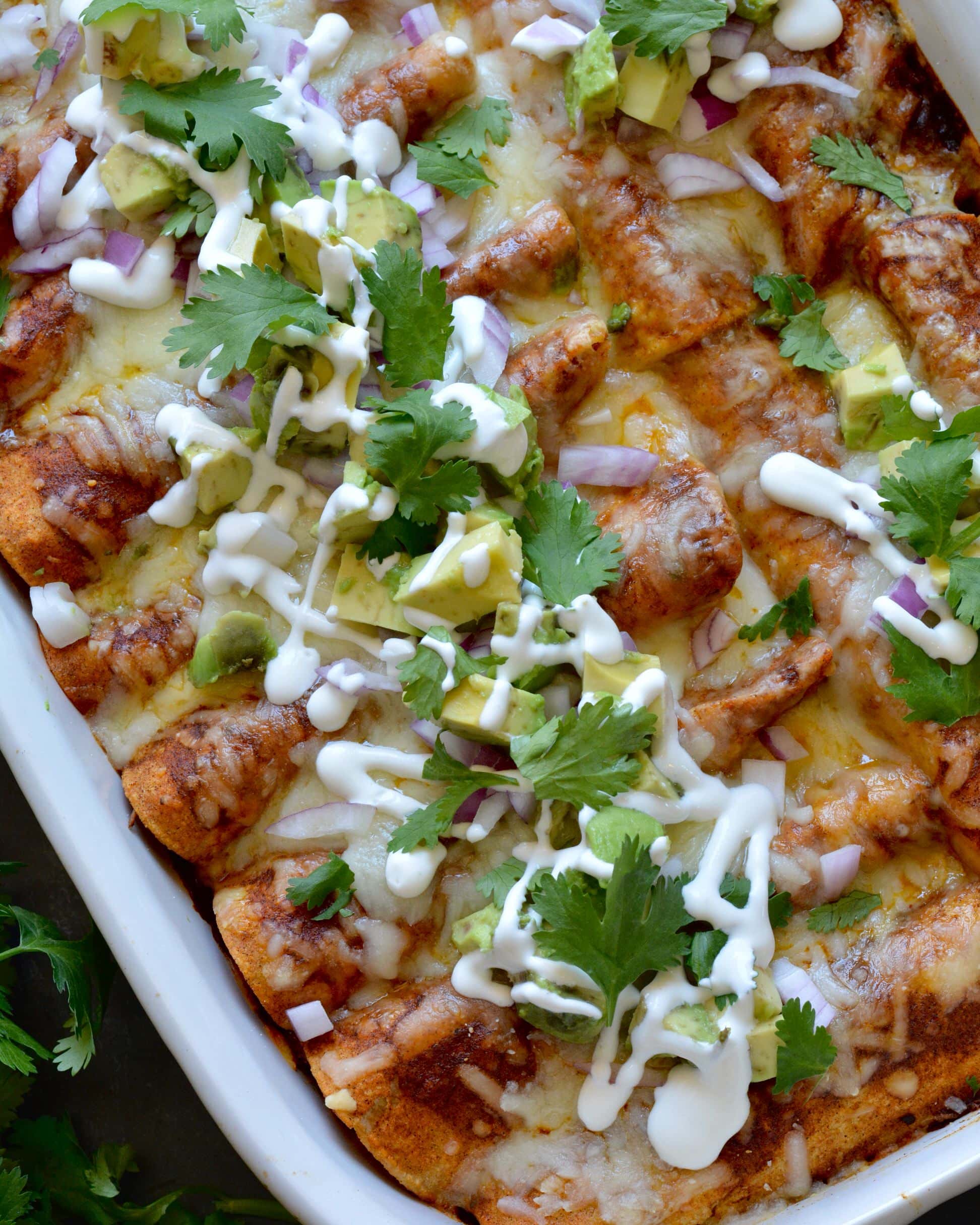 Sweet Potato Black Bean Enchiladas | Make Ahead Recipe