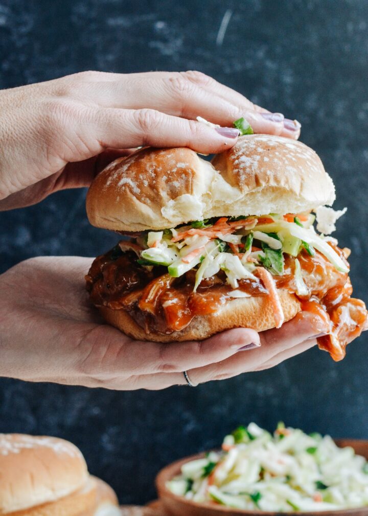 Cranberry BBQ Pulled Chicken Sandwich | The Oven Light