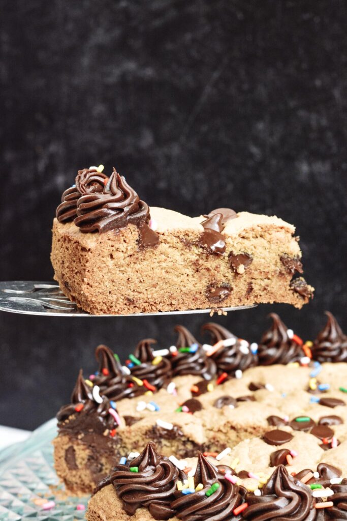 Chocolate Chip Cookie Cake - Gluten Free - Eat.Drink.Pure